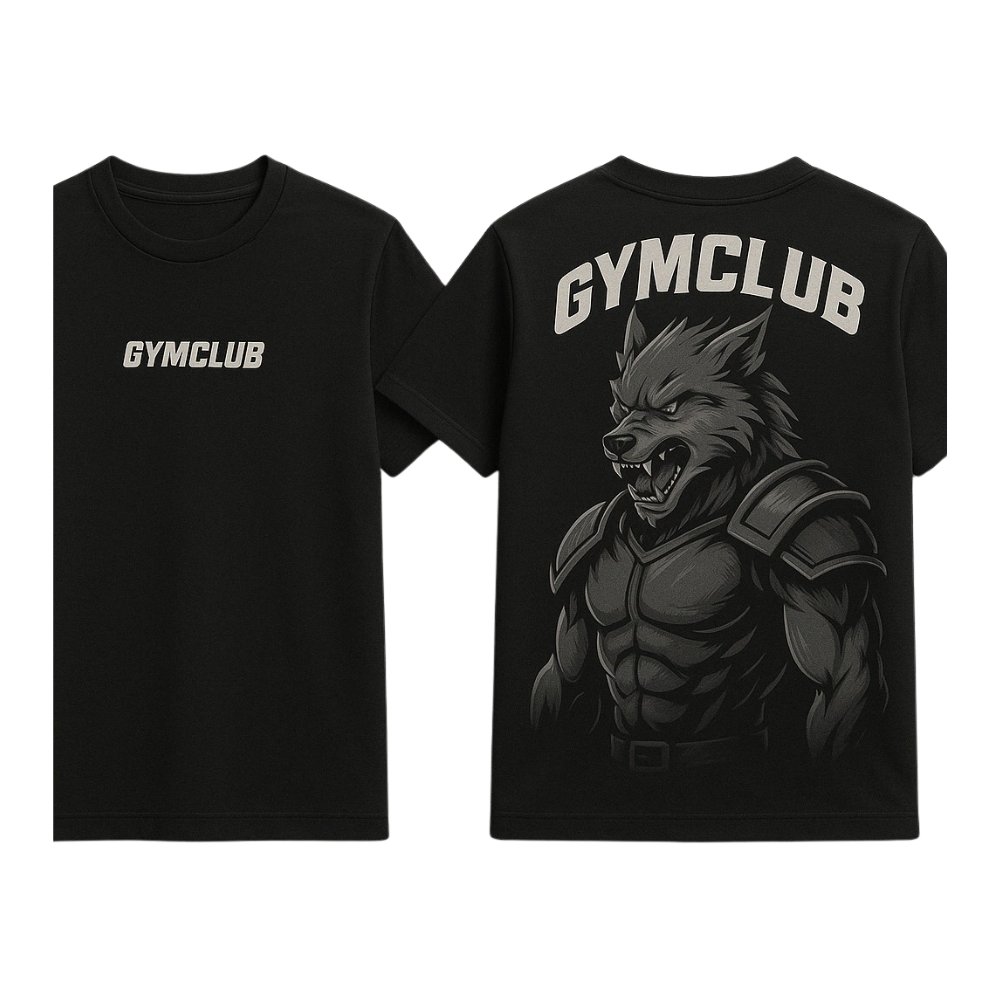 T-Shirt para Homem Athleisure GymClubWolf - Black