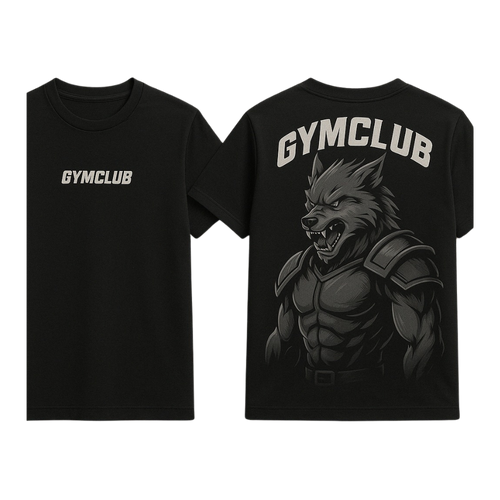 T-Shirt para Homem Athleisure GymClubWolf - Black